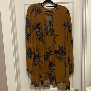 Free People Mustard Floral Mini Dress
